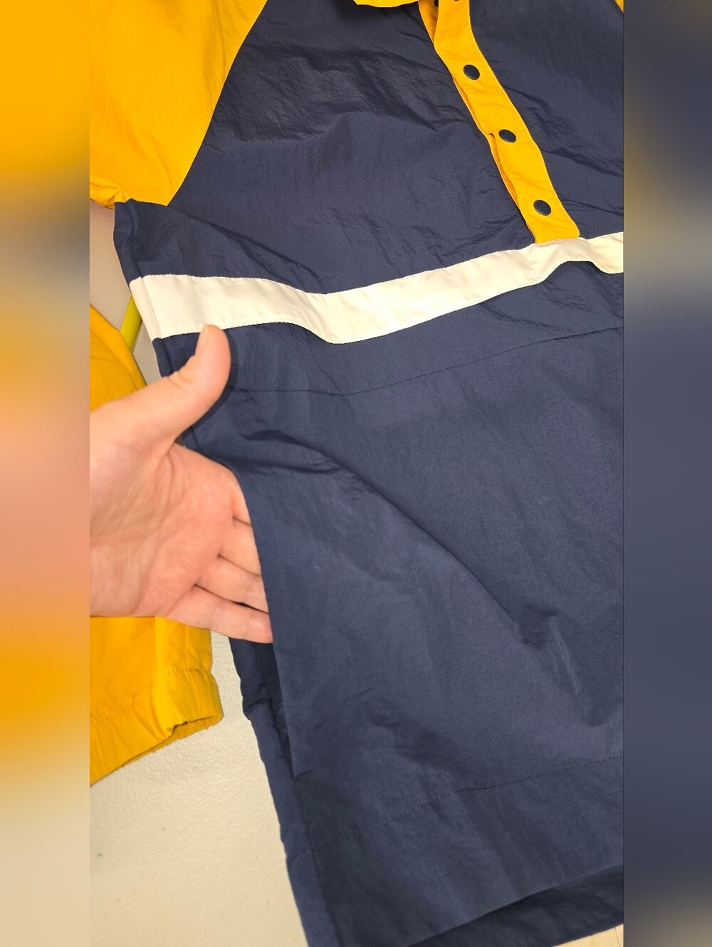 Vintage New Balance Pullover Windbreaker Jacket Men’s M Blue Yellow - Picture 5 of 7